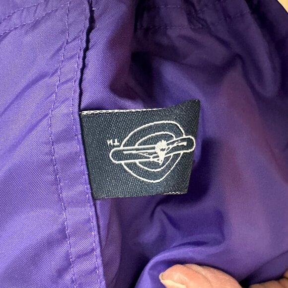 Charles River Apparel Unisex Windbreaker Jacket With Hoodie PURPLE  Size Medium - Picture 3 of 16